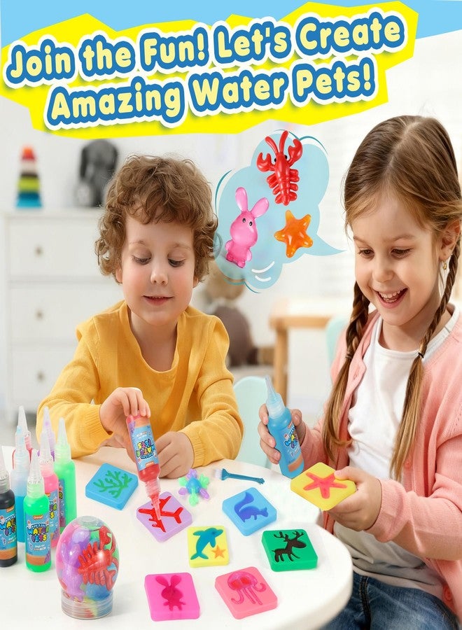 URMYWO Magic Water Elf Toy Kit, Water Gel Kit Pets, 20 Gels & 24 Molds, Make Your Own Squishies Sensory Toys for Kids, Squishy Maker Water Pets Toys, DIY Craft Kits, 4 5 6 7 8 9 10 Year Old Boy Girl Gifts - Image 3